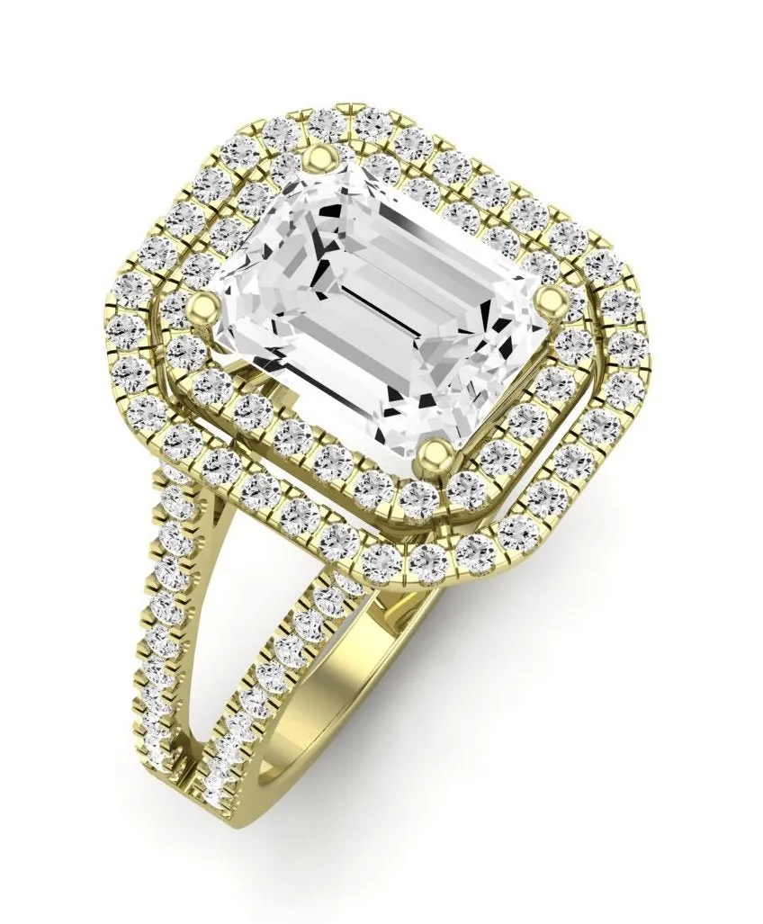 Flora - Emerald Moissanite Engagement Ring