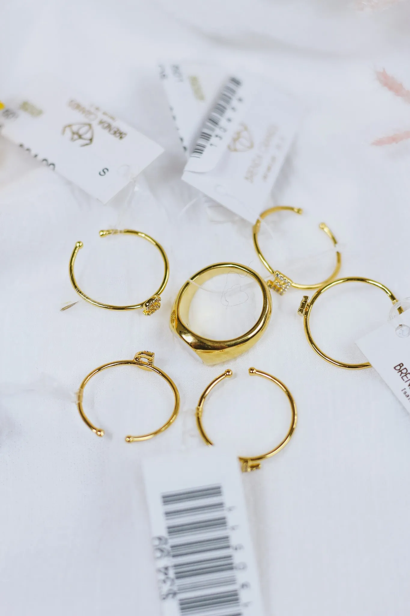 Gold M Initial Ring