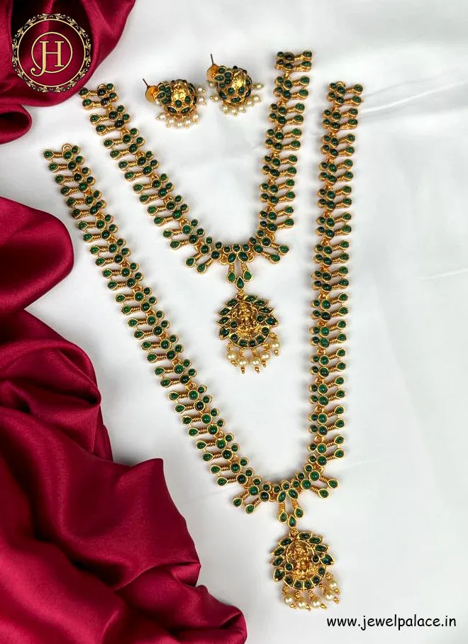 Gold Plated Artificial Combo Necklace Set With Earrings JH2669