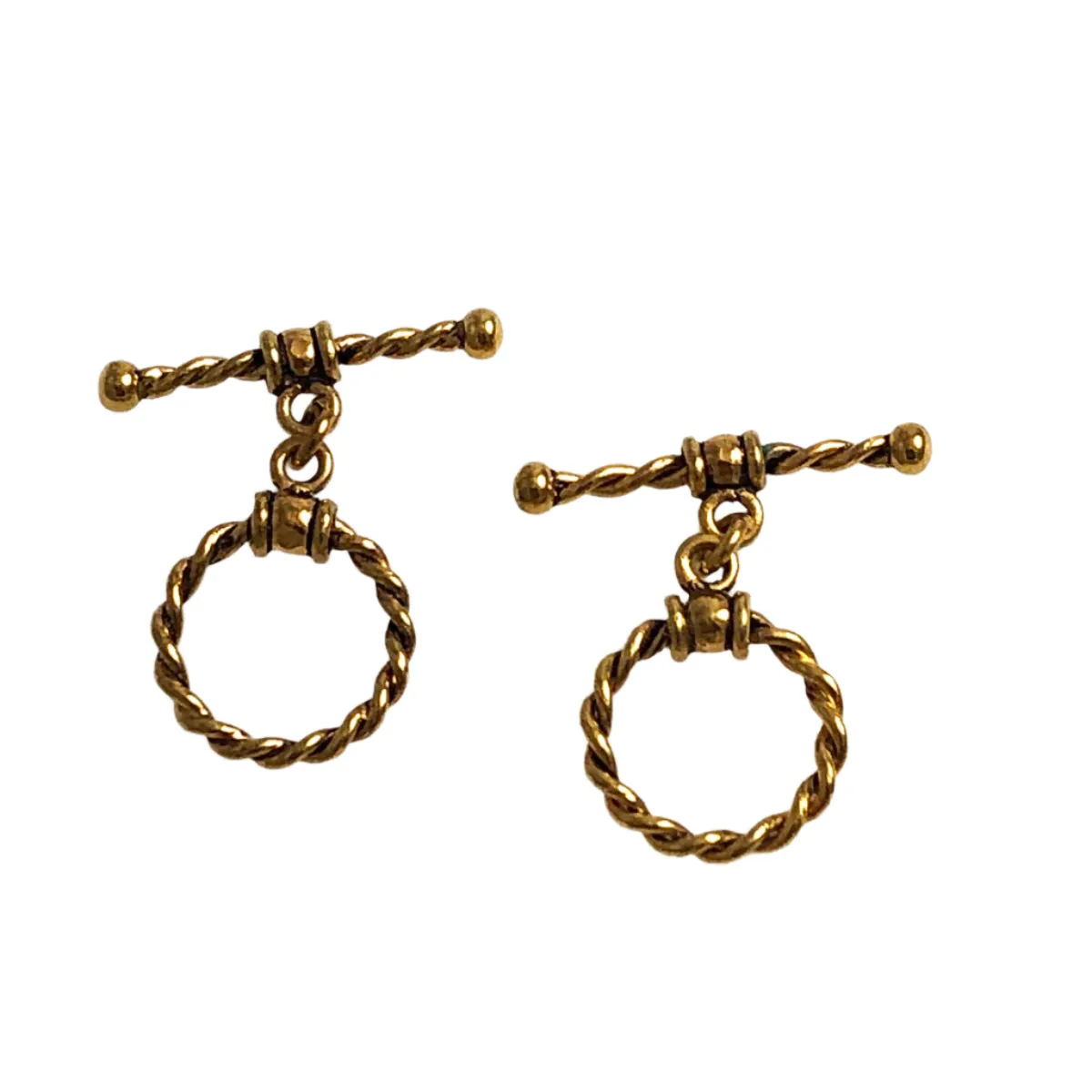 Gold Plated Rope Toggle Clasps 16mm