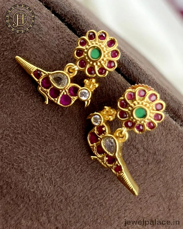 Gold Plated temple Necklace With Matching Earrings JH3635