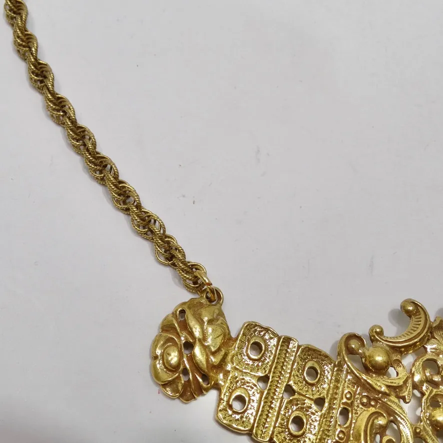 Gold Statement Victorian Necklace