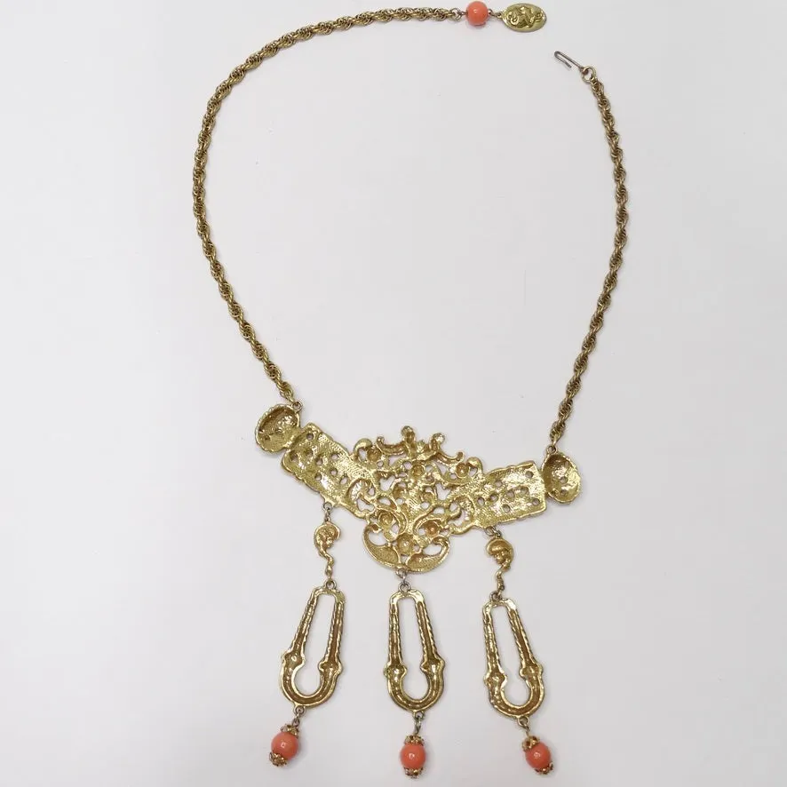 Gold Statement Victorian Necklace