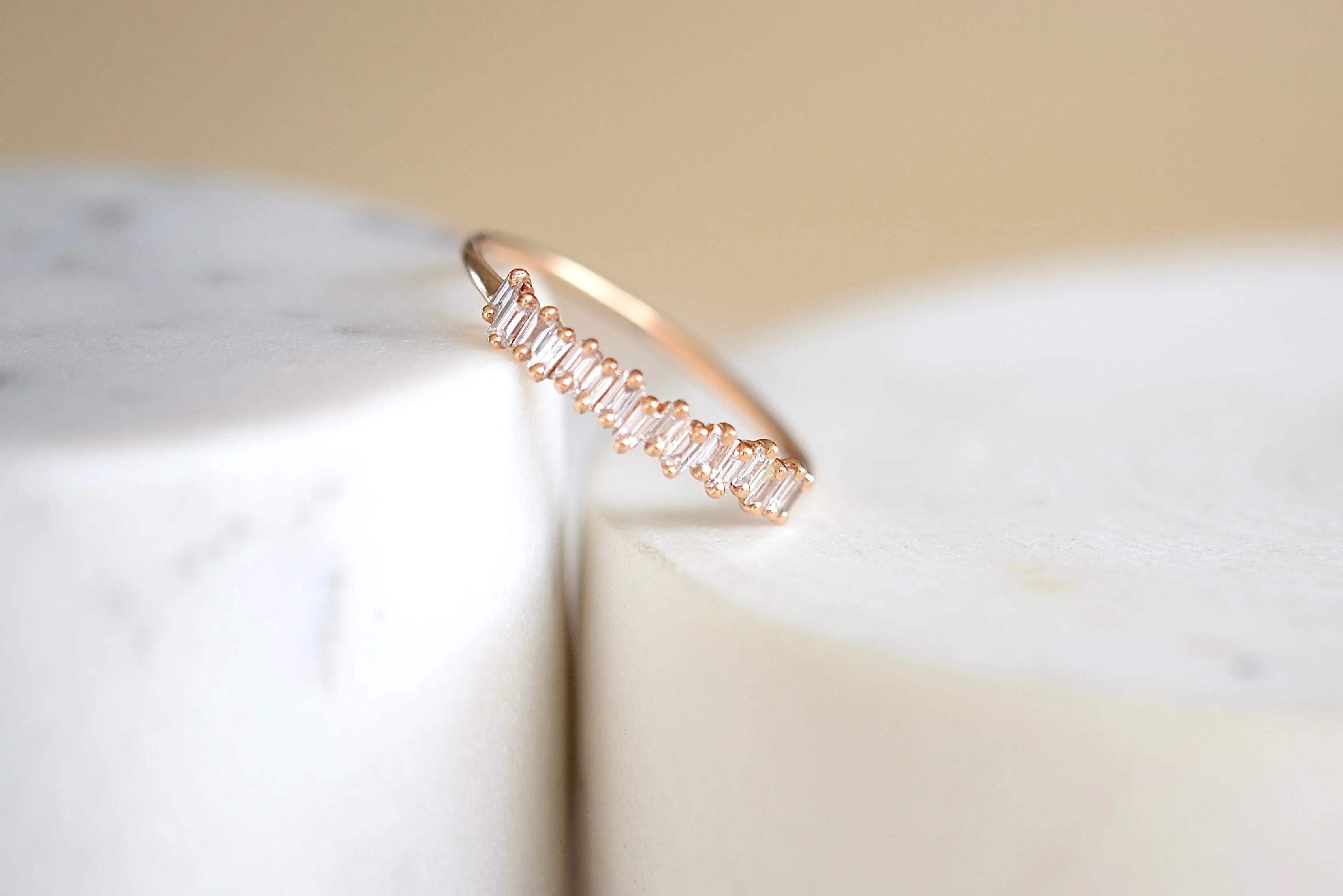 Half Small Baguette Eternity Band