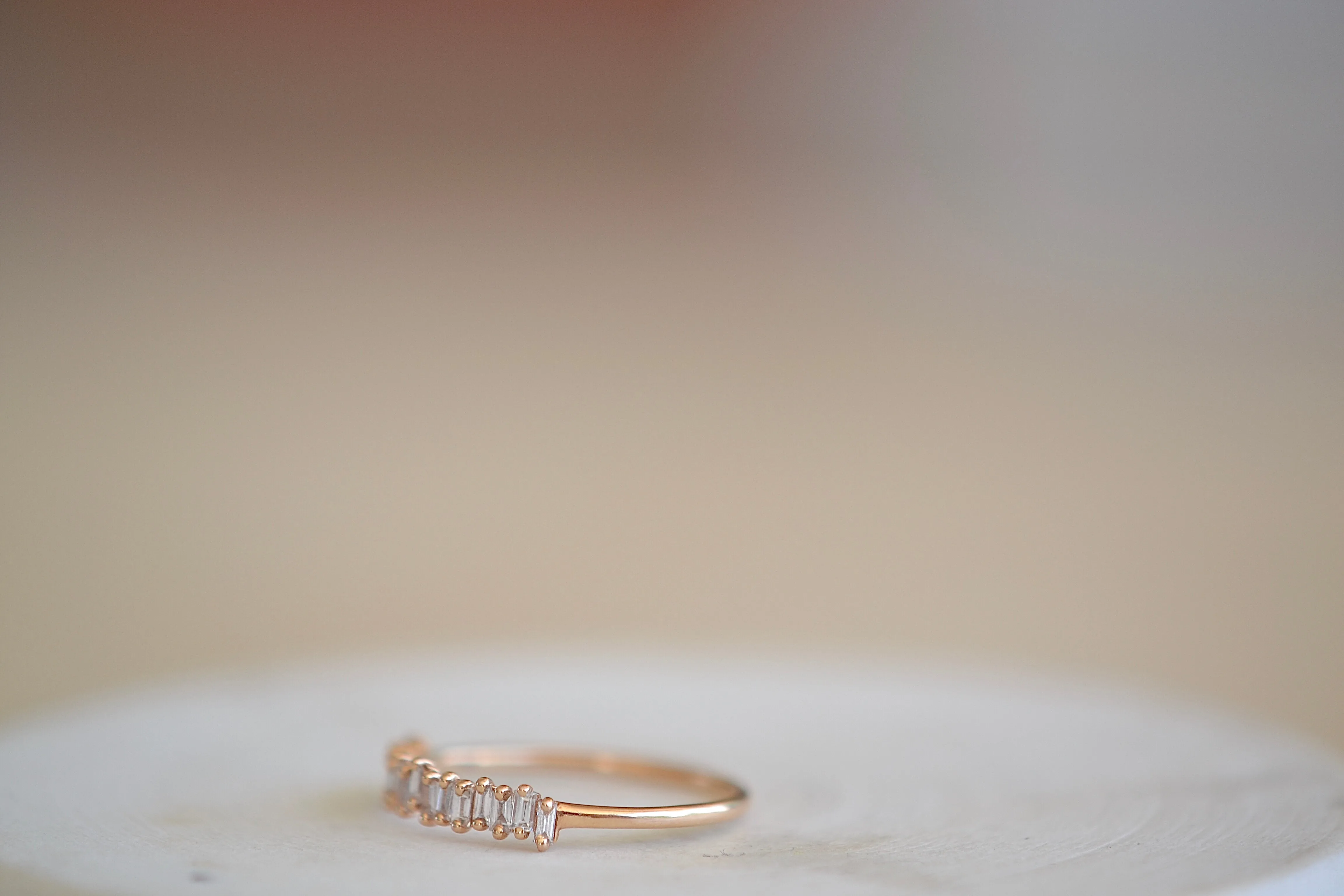 Half Small Baguette Eternity Band