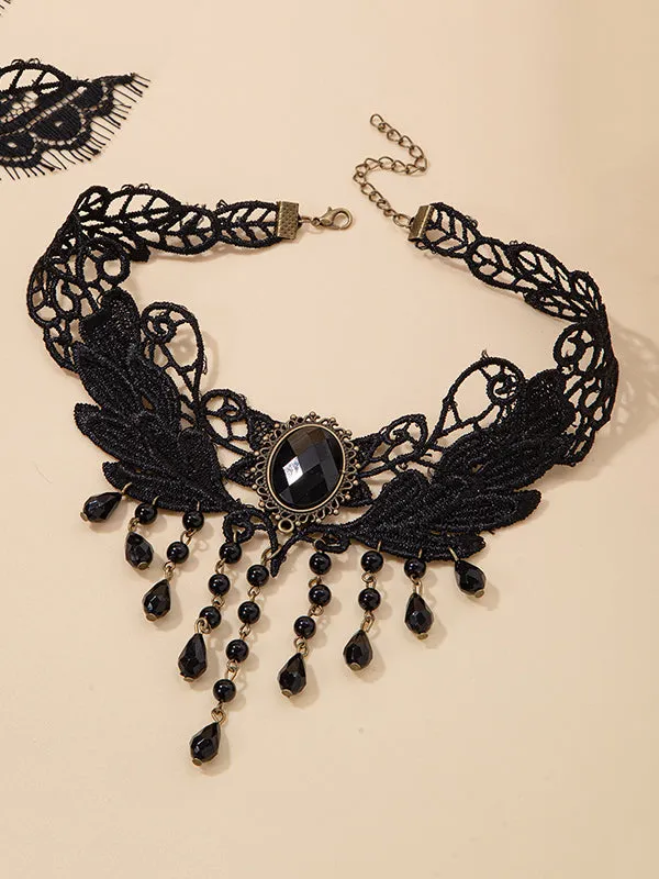 Hollow Shiny Split-Joint Tasseled Necklaces Accessories Dainty Necklace
