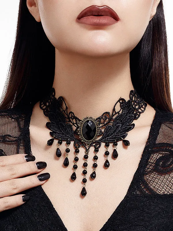 Hollow Shiny Split-Joint Tasseled Necklaces Accessories Dainty Necklace