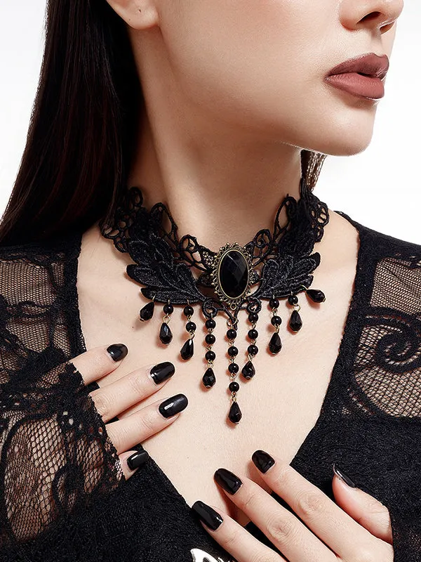 Hollow Shiny Split-Joint Tasseled Necklaces Accessories Dainty Necklace