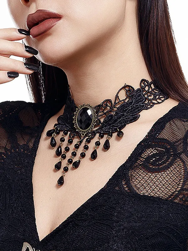 Hollow Shiny Split-Joint Tasseled Necklaces Accessories Dainty Necklace