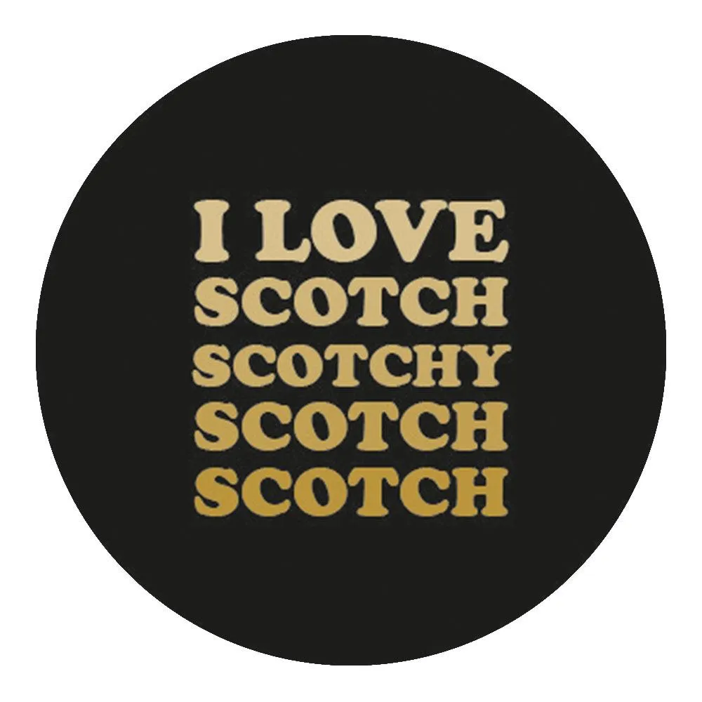 I Love Scotch Casino Knob Stick: Large Knob, Pewter Collar