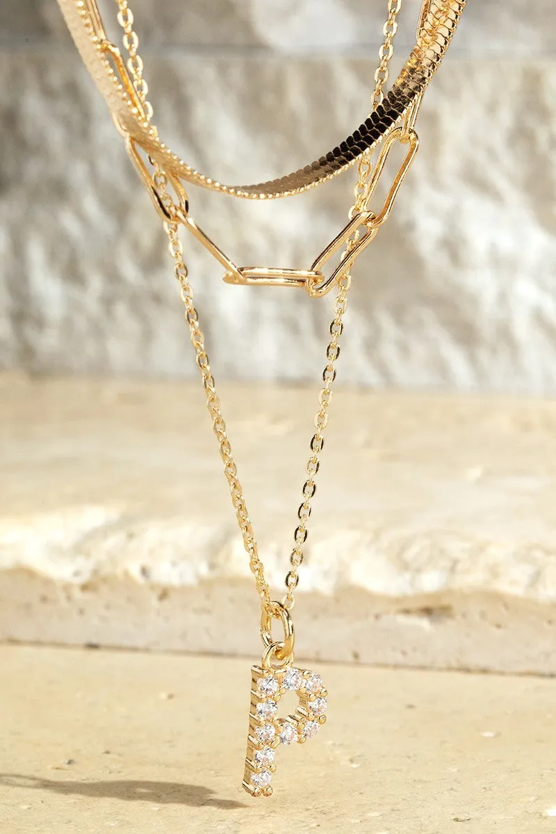 Initial Layered Necklace