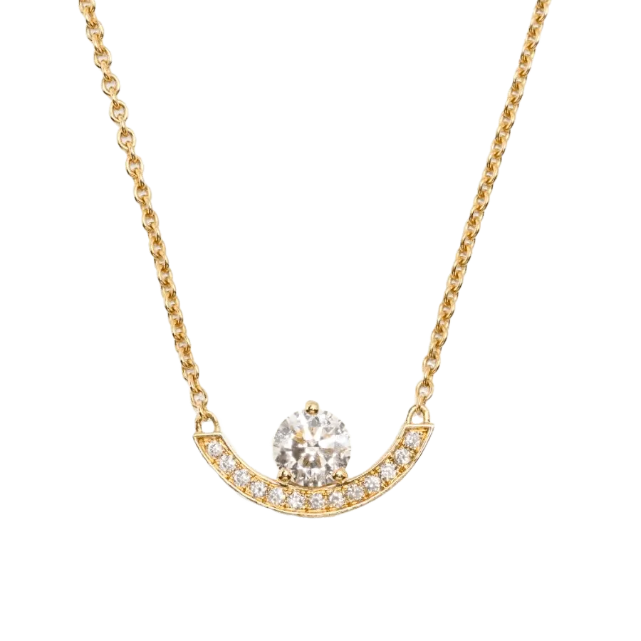 Intrépide grand arc pavée necklace