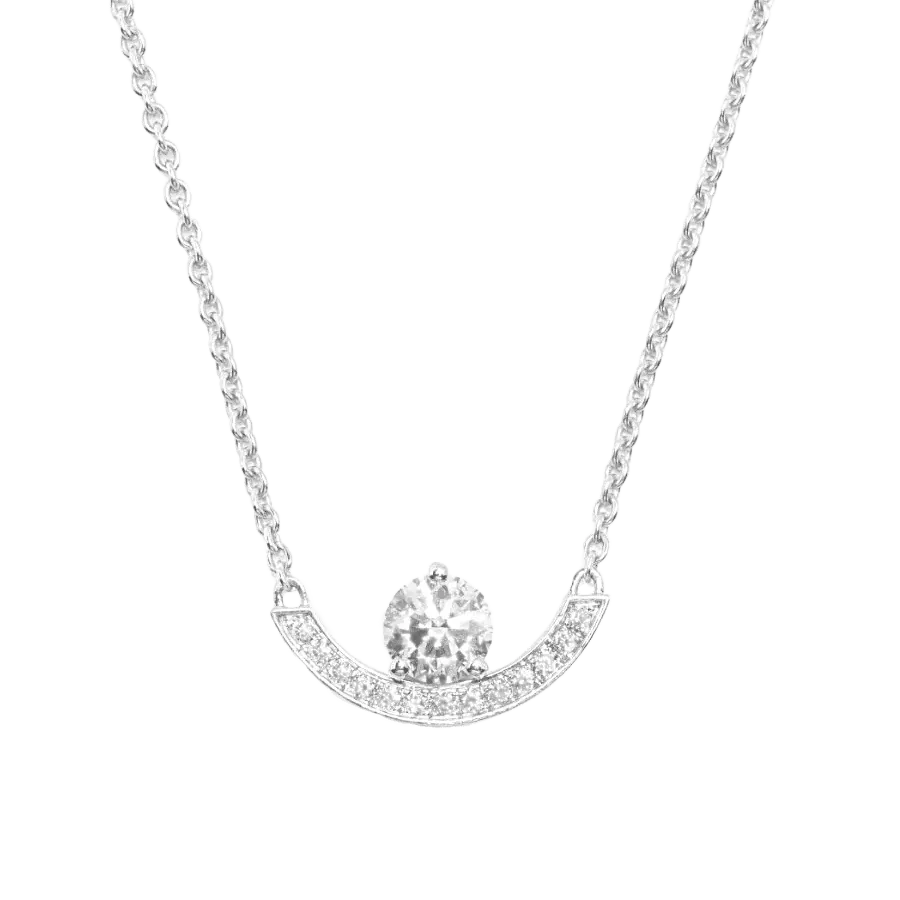 Intrépide grand arc pavée necklace