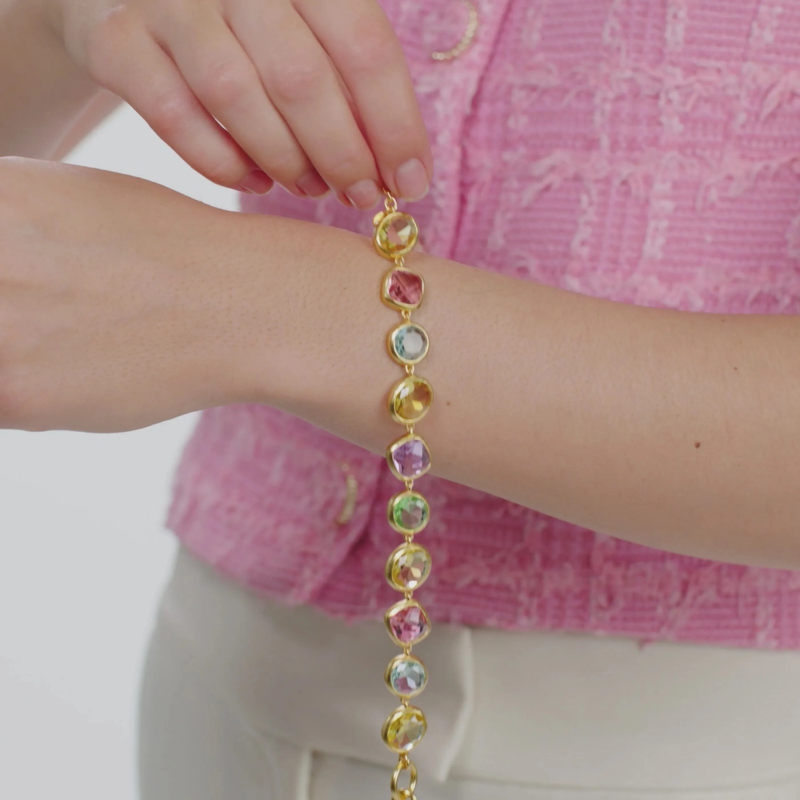 Julie Vos Kaleidoscope Tennis Bracelet - Multi-Stone