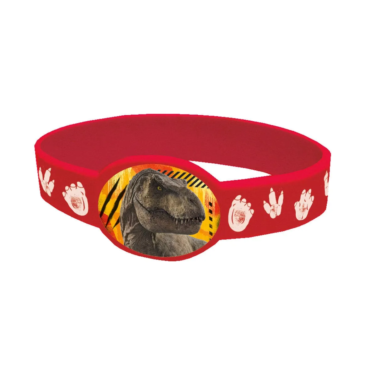 Jurassic World Silicon Strechy Bracelets, Red, Black, Yellow and Orange, 4 Count