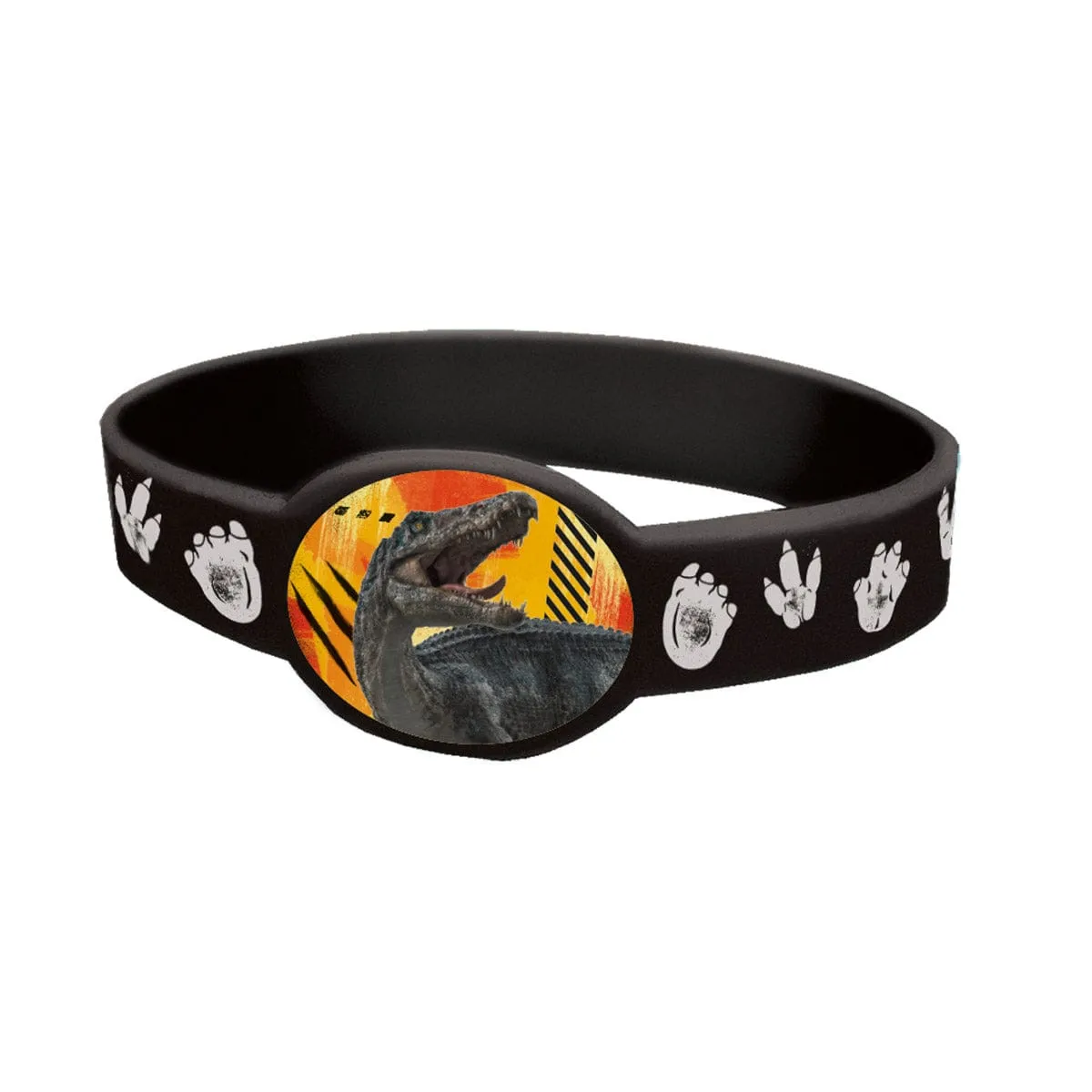 Jurassic World Silicon Strechy Bracelets, Red, Black, Yellow and Orange, 4 Count