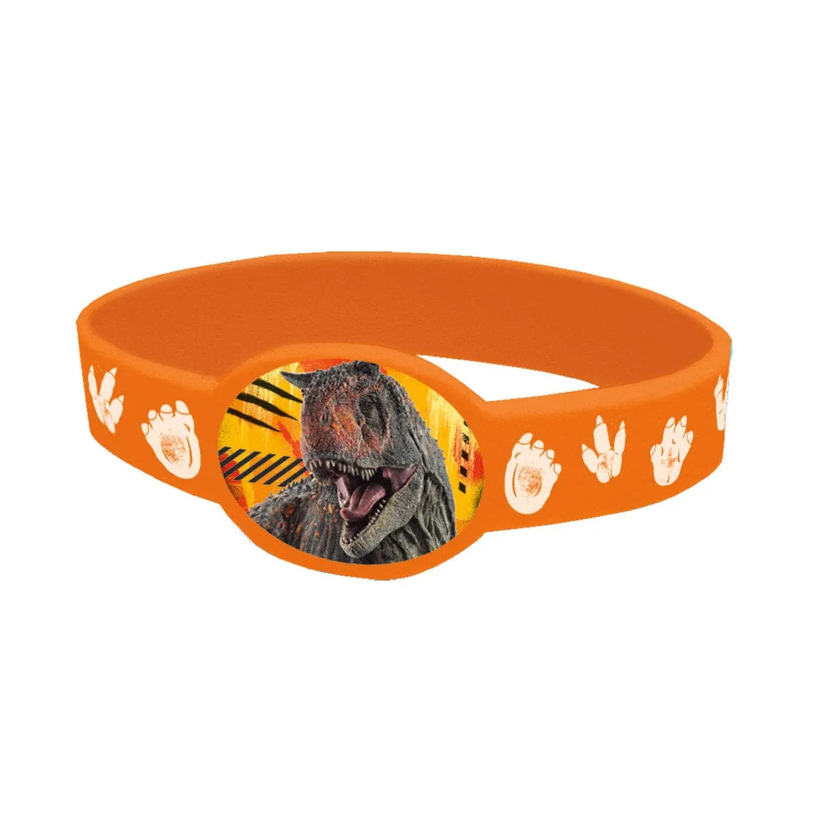 Jurassic World Silicon Strechy Bracelets, Red, Black, Yellow and Orange, 4 Count