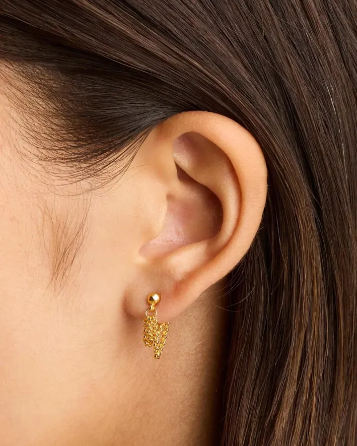 Karma Chain Earrings Gold
