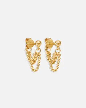 Karma Chain Earrings Gold