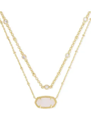 Kendra Scott: Elisa Gold Multi Strand Necklace - Iridescent Drusy