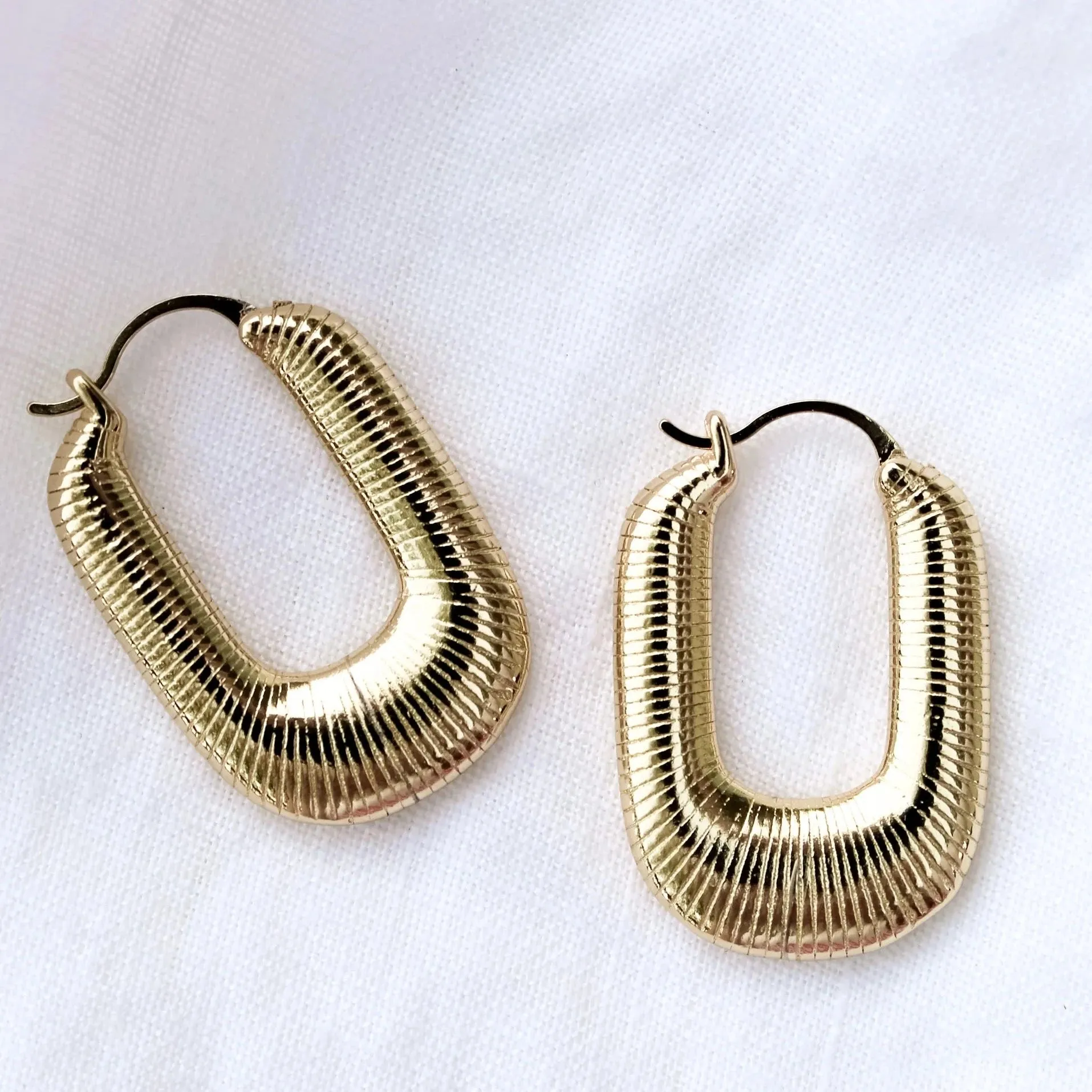 Kinsey Designs | Kepri Gold Tone Ridged Hoop Earrings
