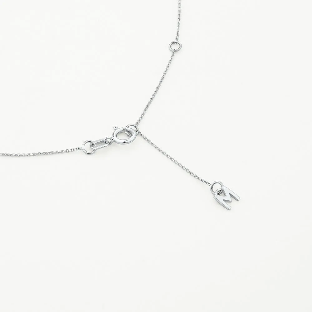 Laboratory-Grown Diamond 0.20ct Baguette Necklace in Silver