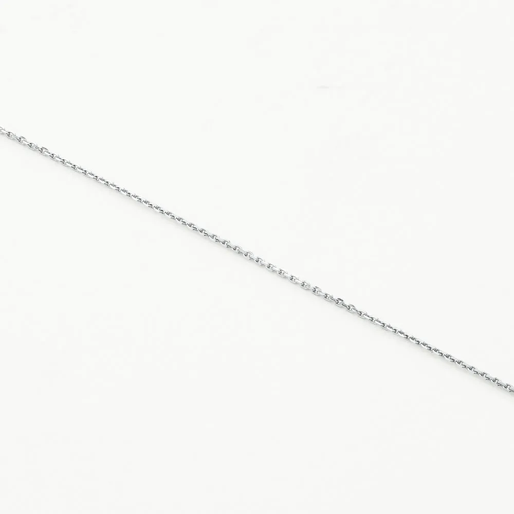 Laboratory-Grown Diamond 0.20ct Baguette Necklace in Silver