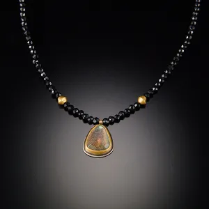 Labradorite and Black Spinel Beaded Necklace