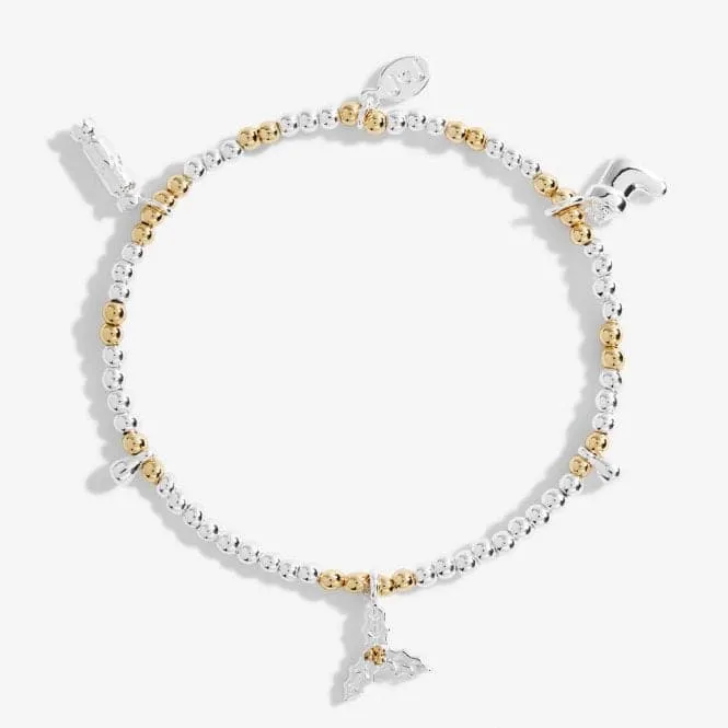 Life's A Charm Magic Of Christmas Silver Charm 17.5cm Stretch Bracelet 5436