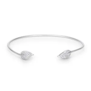 LOVCIA Elegant Rhodium-Plated Bracelet with Sparkling Cubic Zirconia Accents