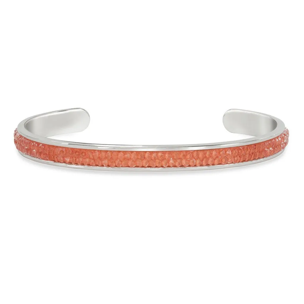 Luca   Danni Druzy Channel Cuff in Coral