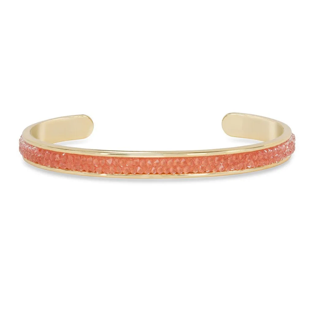 Luca   Danni Druzy Channel Cuff in Coral