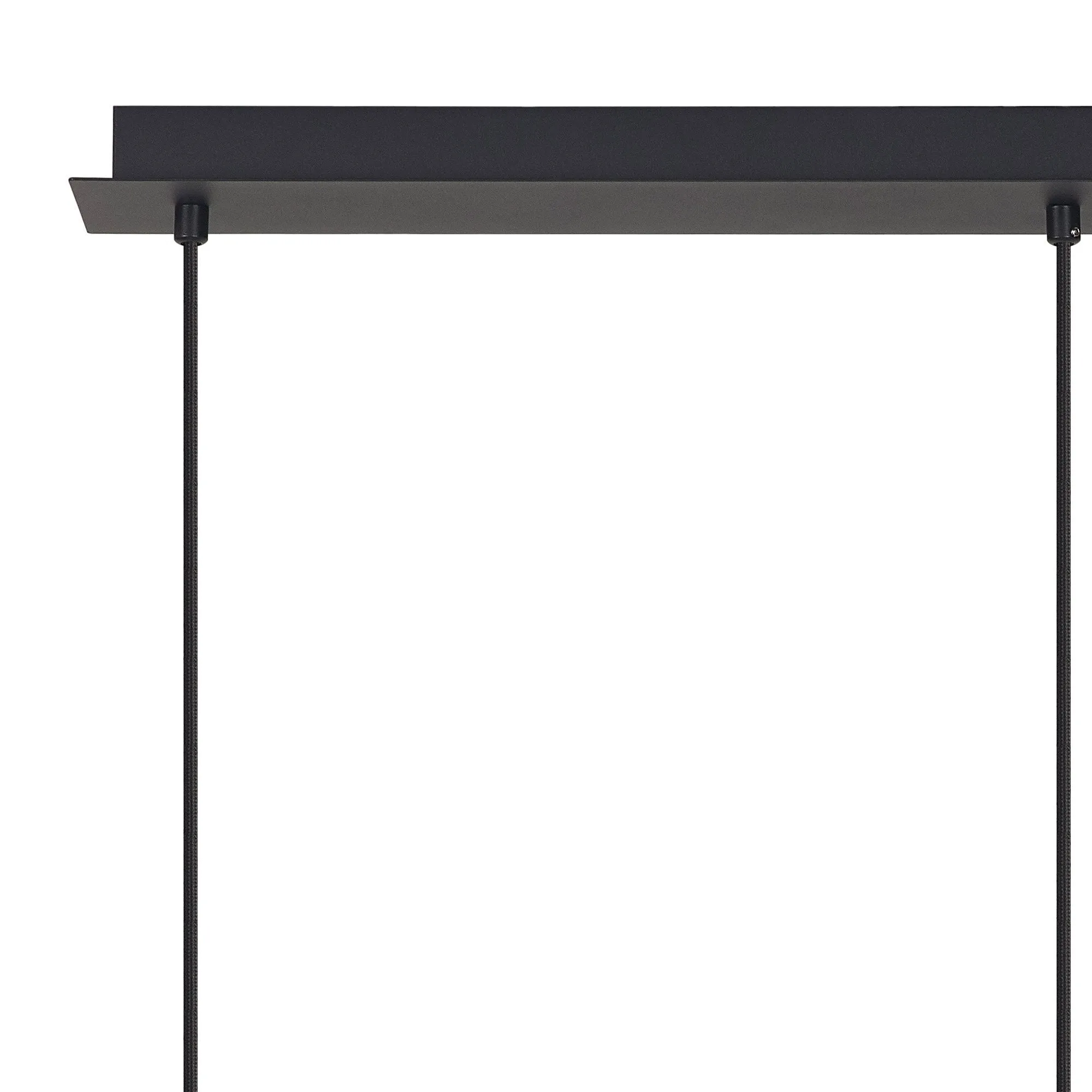Mantra M7883 Tonic 3 Light Linear Pendant Chrome/Black/Chrome Glass