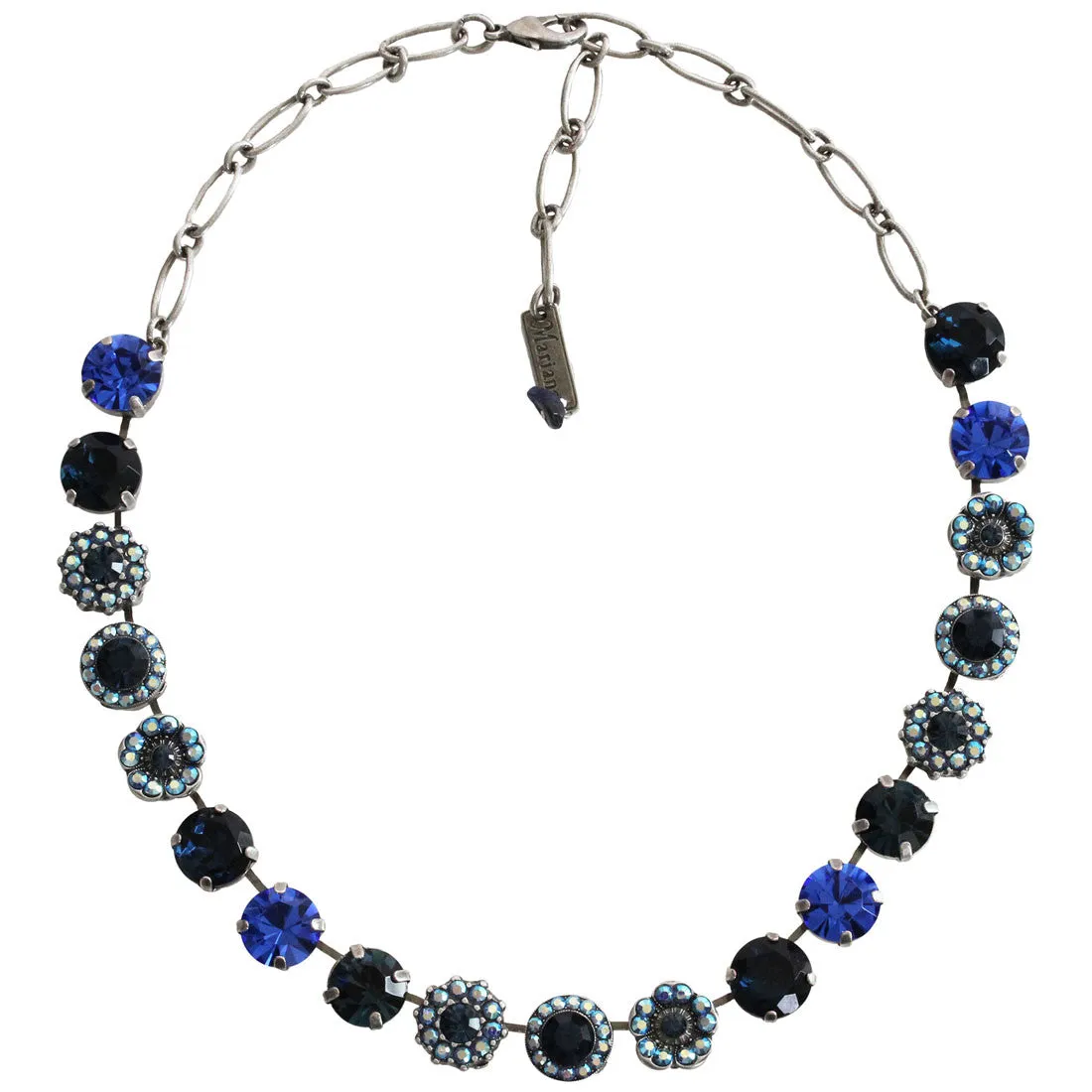 Mariana "Tranquility" Silver Plated Lovable Rosette Crystal Necklace, 3084 207