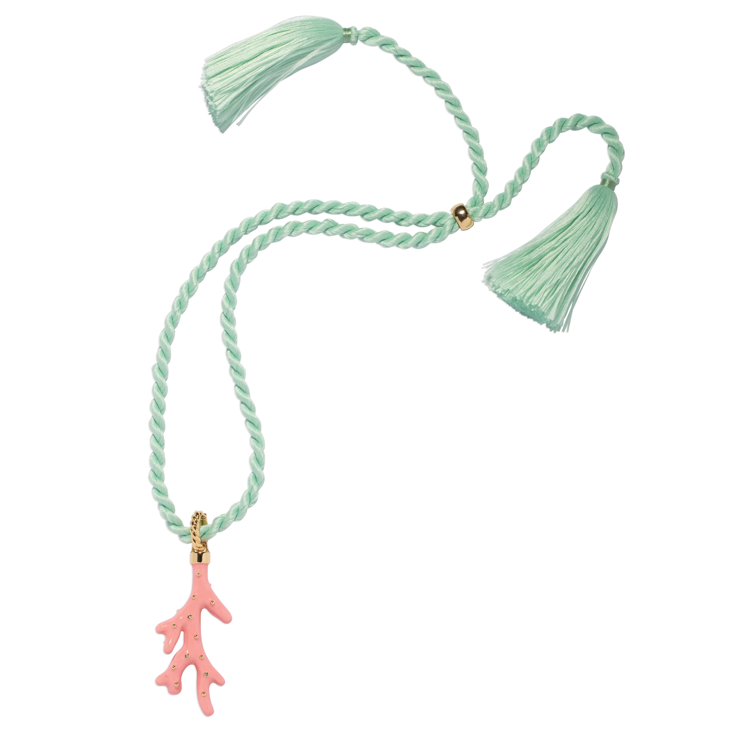 Marina Silk Cord Necklace in Aqua
