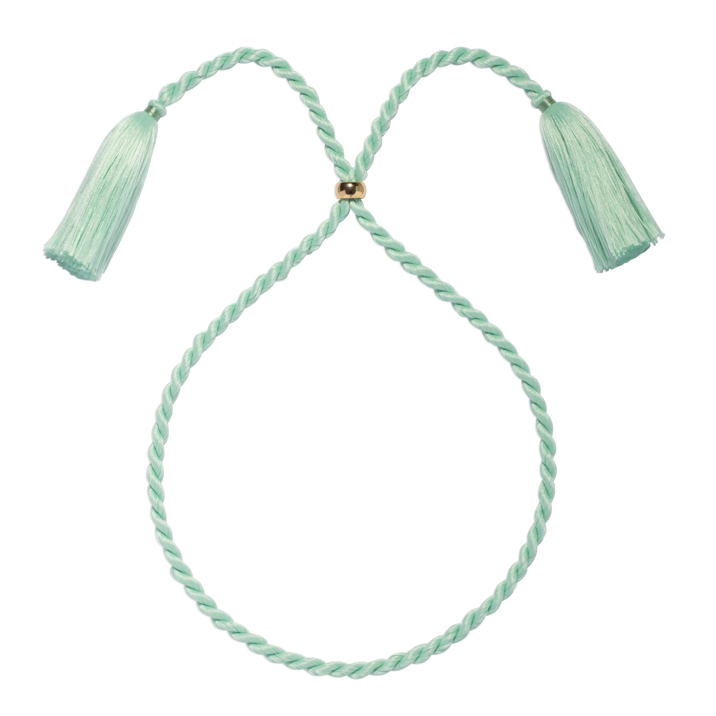 Marina Silk Cord Necklace in Aqua