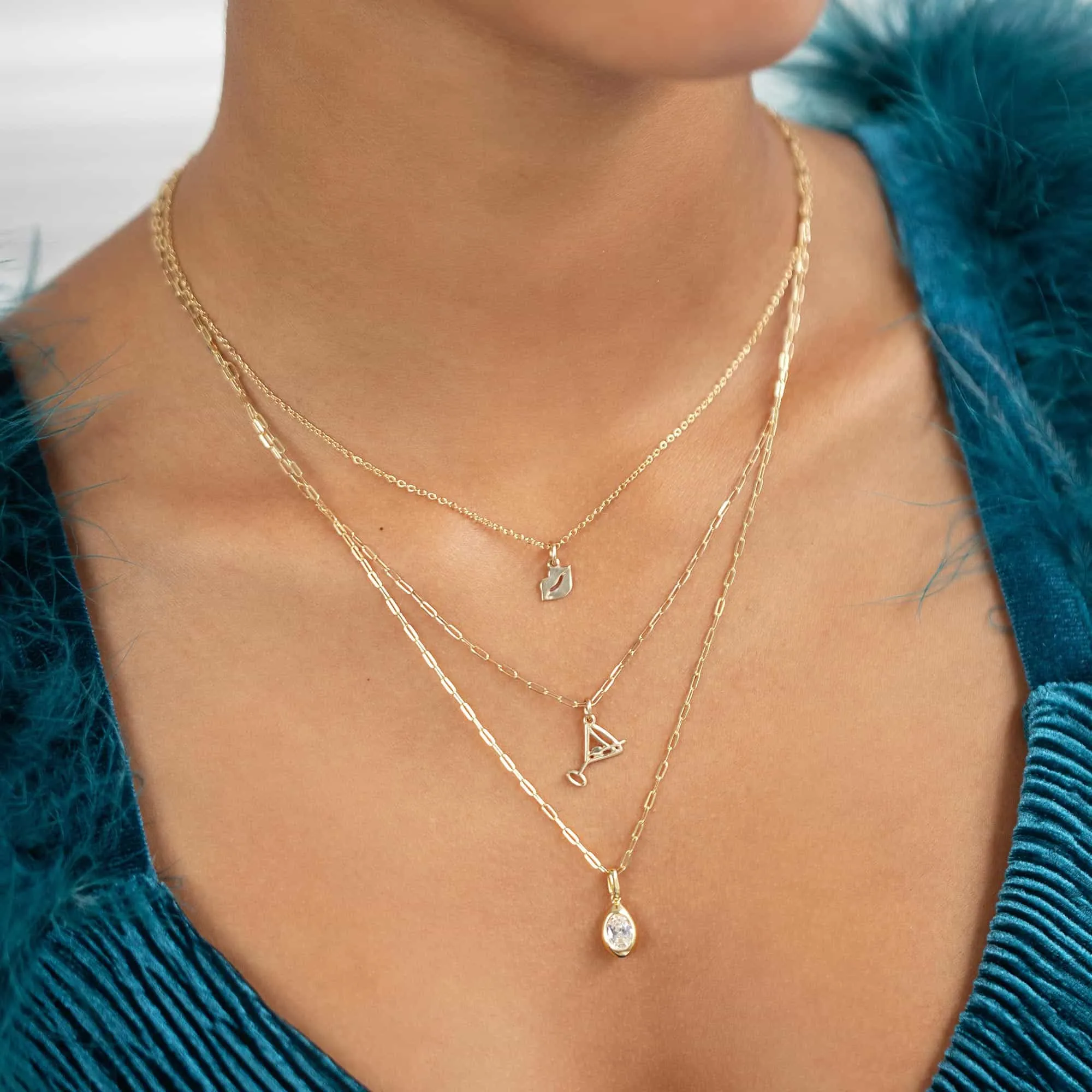 Martini Glass Charm Pendant