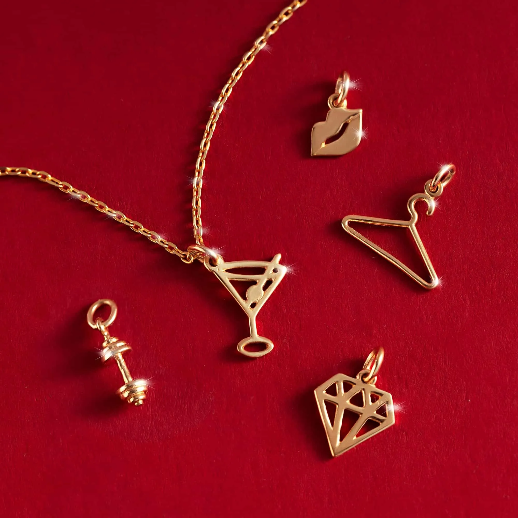 Martini Glass Charm Pendant