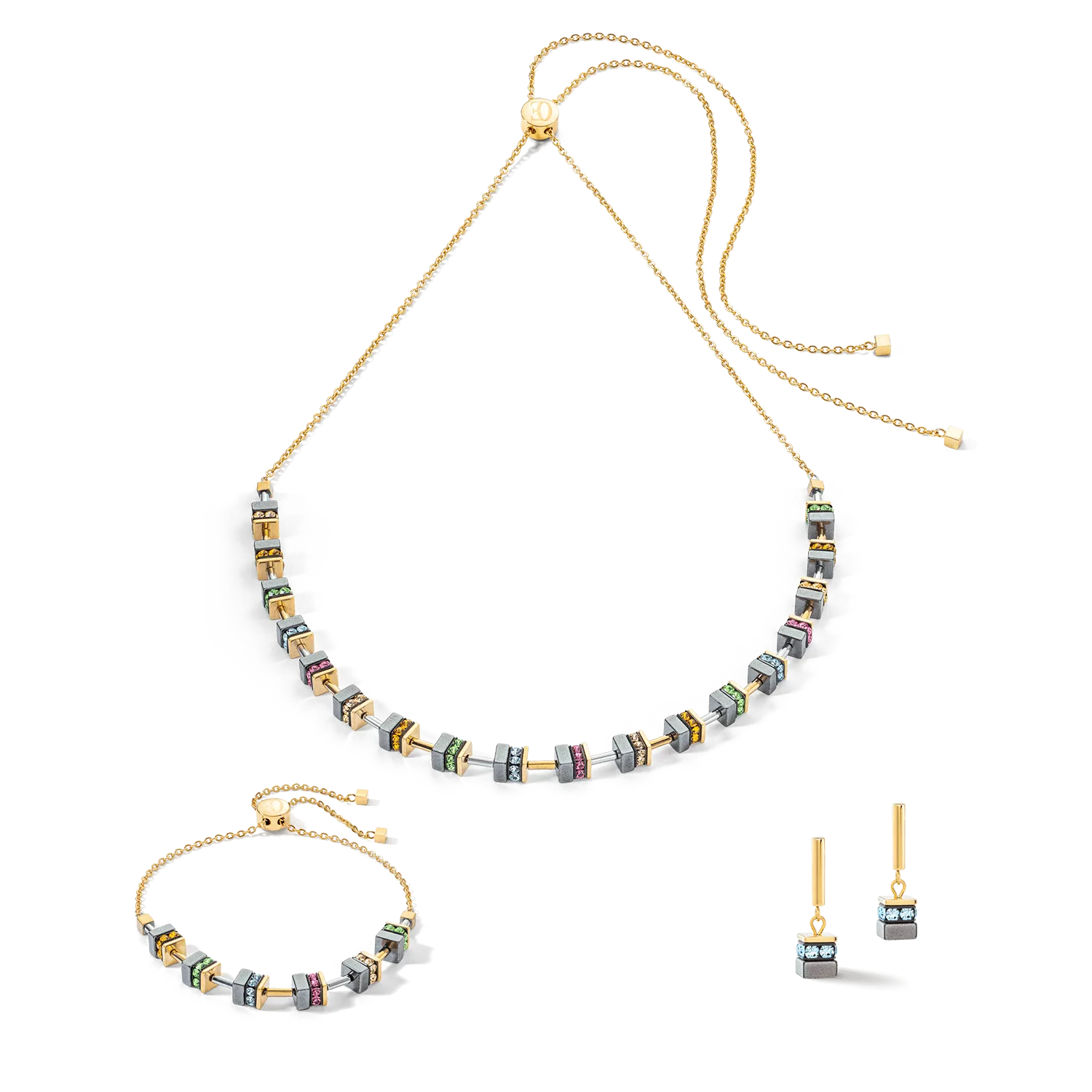 Multicolor Sparkling Chain Bracelet