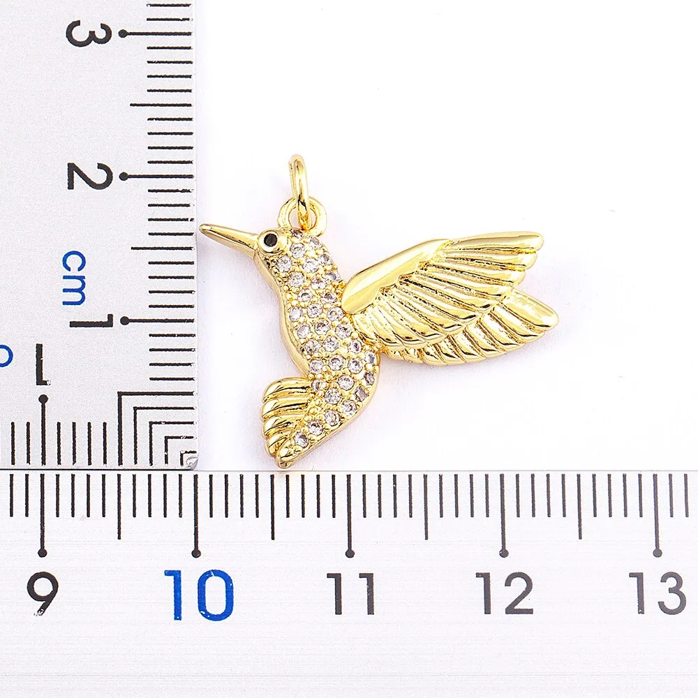New Punk Style Cute Animal Bird Shape Shiny Crystal Zircon Pendant