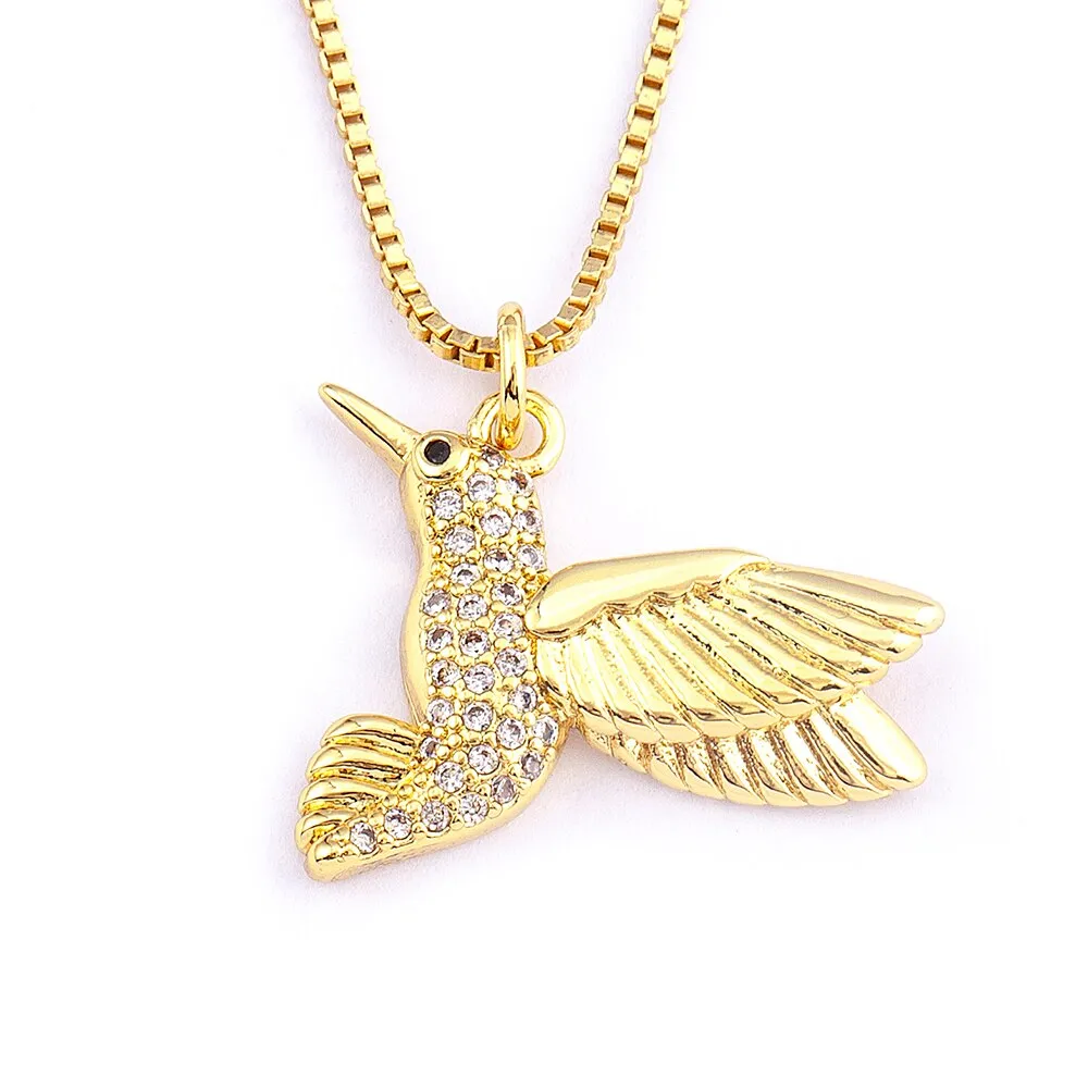 New Punk Style Cute Animal Bird Shape Shiny Crystal Zircon Pendant