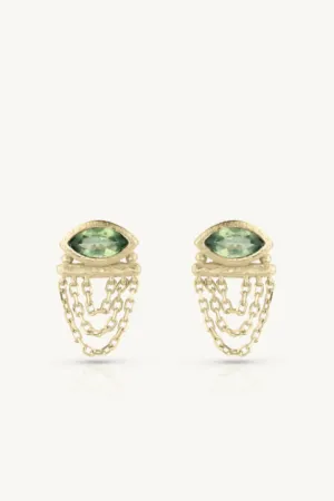 Nyra Apatite Earrings Gold