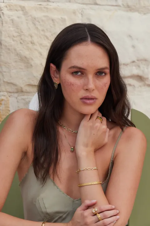 Nyra Apatite Earrings Gold