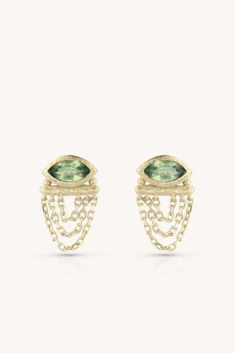 Nyra Apatite Earrings Gold