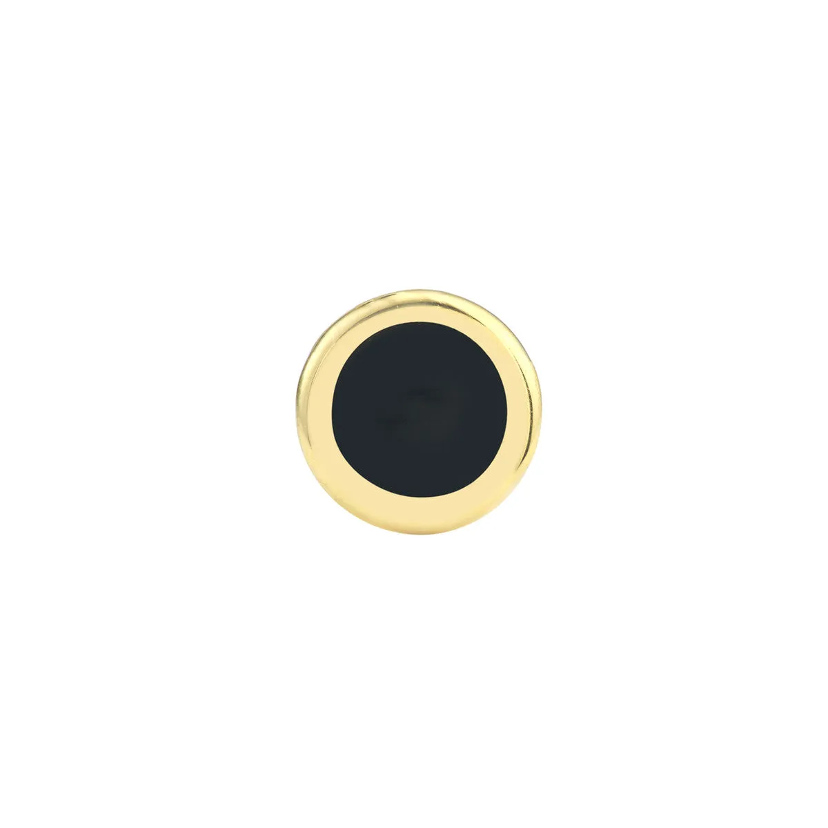 Onyx Enamel Circle Stud Earrings