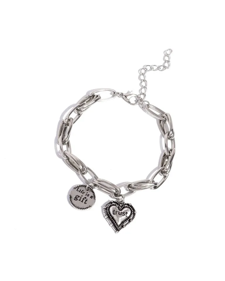 Paparazzi Bracelet ~ Life Is A Gift - Silver