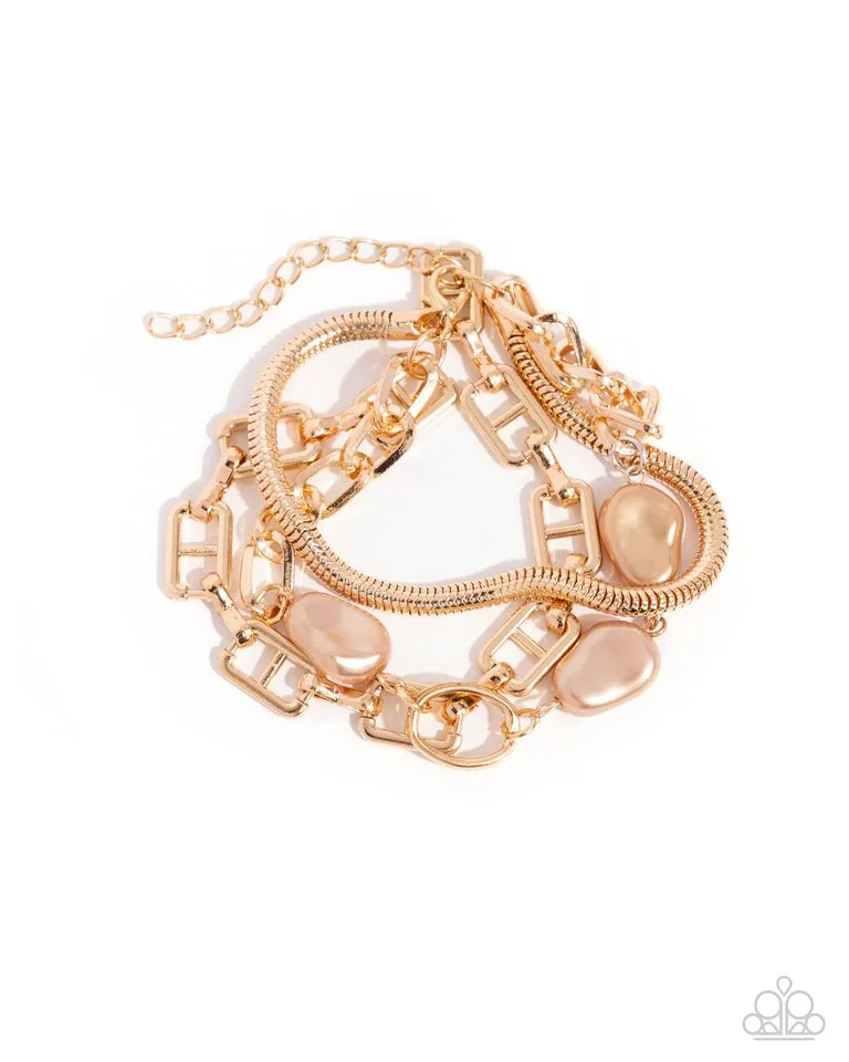 Paparazzi Bracelet ~ Modestly Mismatched - Brown