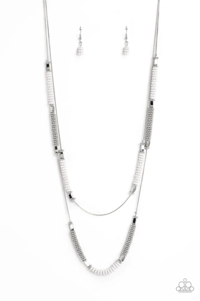 Paparazzi Necklace ~ Caviar Chic - White