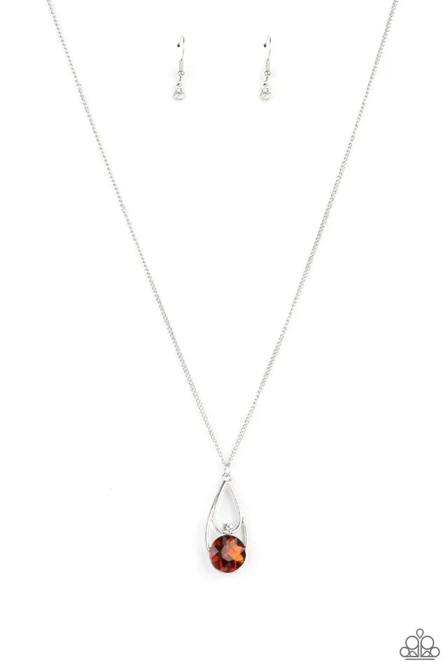 Paparazzi Necklace ~ Gala Gleam - Brown