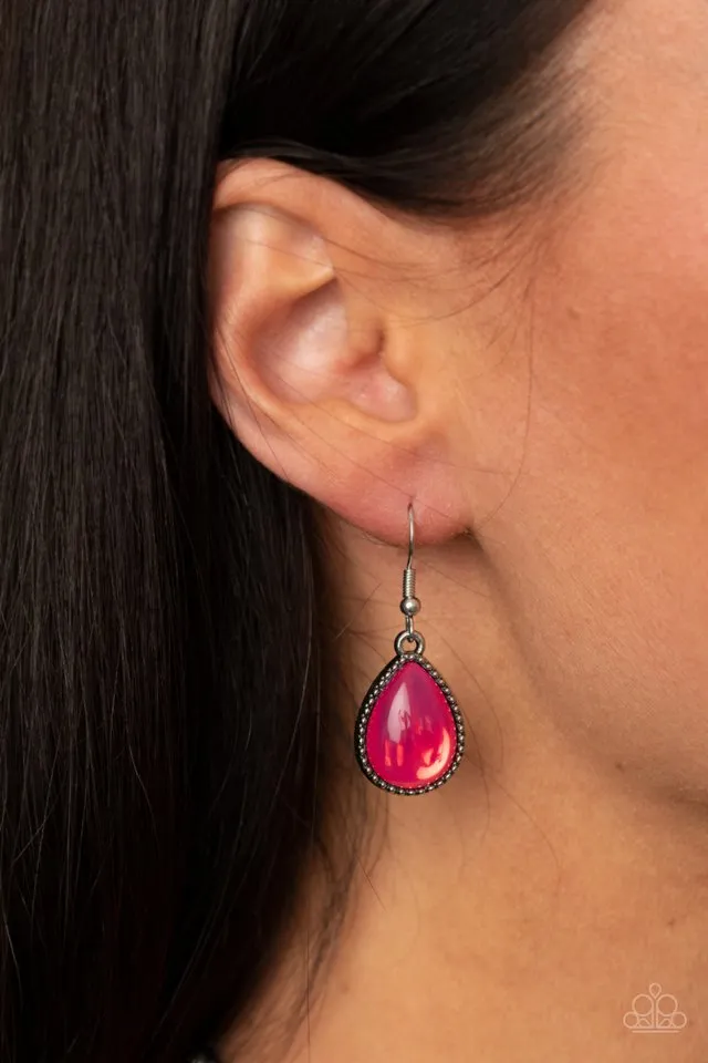 Paparazzi Necklace ~ Opal Auras - Pink